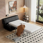 Lit d'appoint pliable ottoman convertible Twin Size avec matelas, canapé-lit rembourré en PU