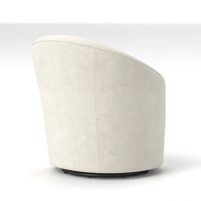 Fauteuil club pivotant à 360 degrés en velours avec dossier capitonné
