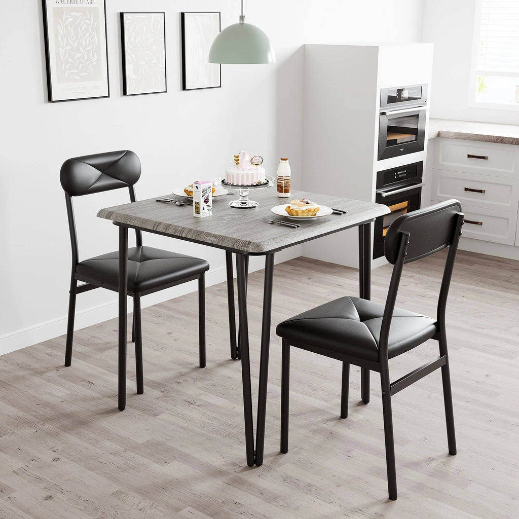 Ensemble table de cuisine et chaises pour salle à manger - 3 pièces