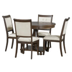 Ensembles de salle à manger 5 pièces Lak Retro avec chaises rembourrées par GDFStudio