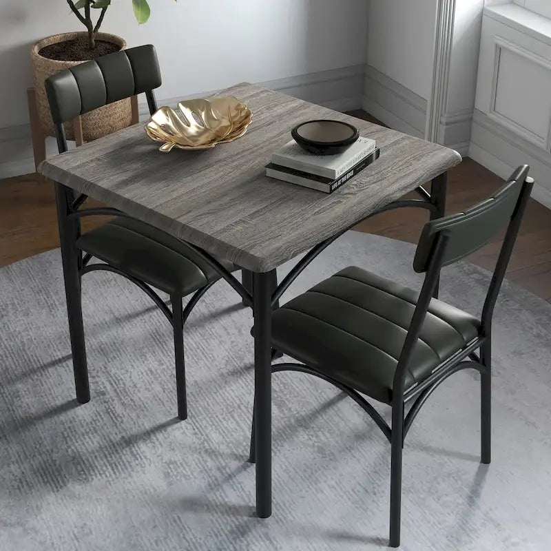 Ensemble table de cuisine et 2 chaises rembourrées