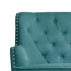 Moser Bay Mignon Fauteuil d'appoint à oreilles capitonné large de 76 cm en velours et lin