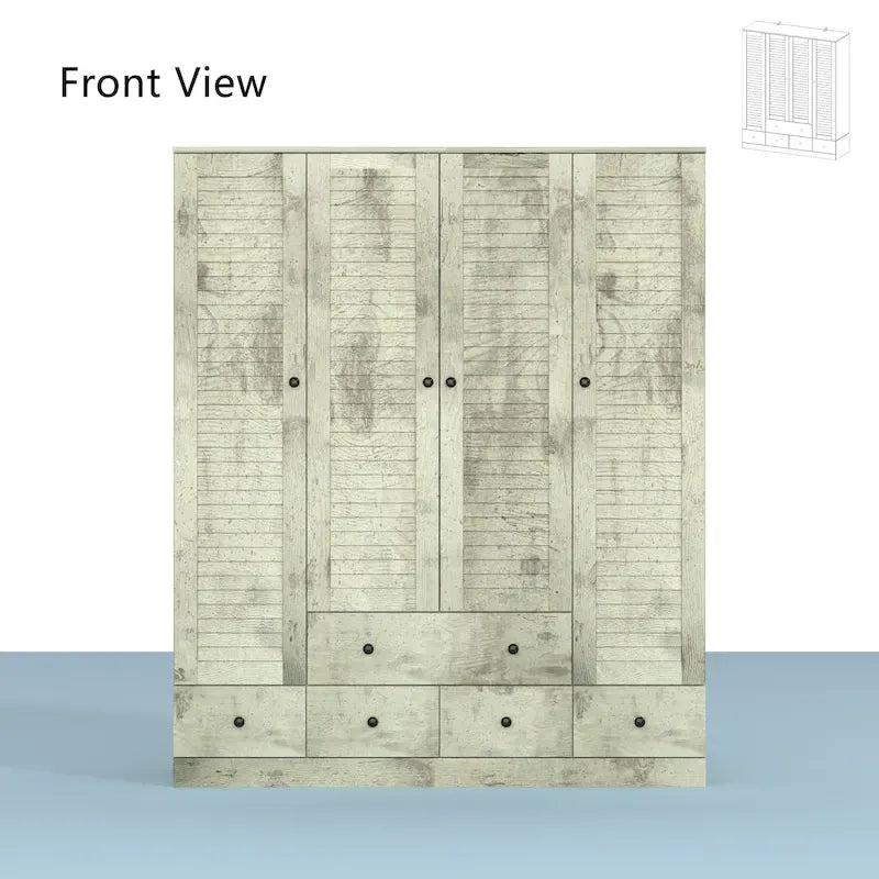 Armoire penderie placard 59L Grande armoire autonome blanche
