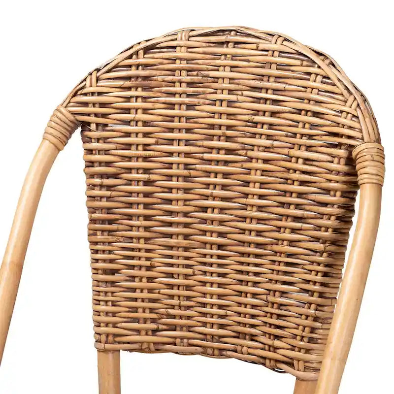 Chaise de salle à manger en rotin naturel bohème moderne Neola