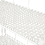 Étagère de Boulanger Pliable Haute à 5 Niveaux en Métal Décoratif pour Intérieur/Extérieur - Or ou Blanc - Roche River Decor