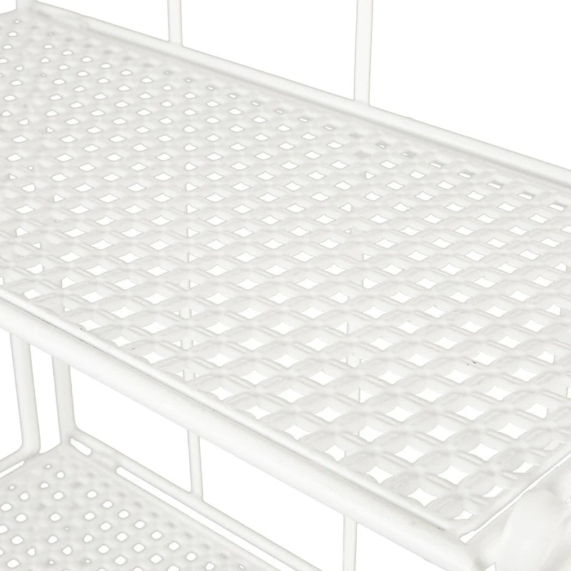 Étagère de Boulanger Pliable Haute à 5 Niveaux en Métal Décoratif pour Intérieur/Extérieur - Or ou Blanc - Roche River Decor