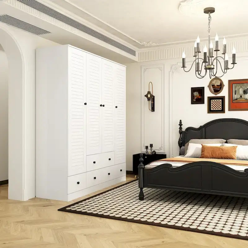 Armoire penderie placard 59L Grande armoire autonome blanche
