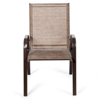 Costway Lot de 4 chaises de jardin et de terrasse avec accoudoirs – Voir détails