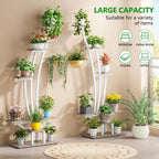 Étagère à plantes d'intérieur, porte-fleurs à 6 niveaux pour jardin - Lot de 2