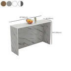 Table de bar longue rectangulaire blanche en bois pour salon