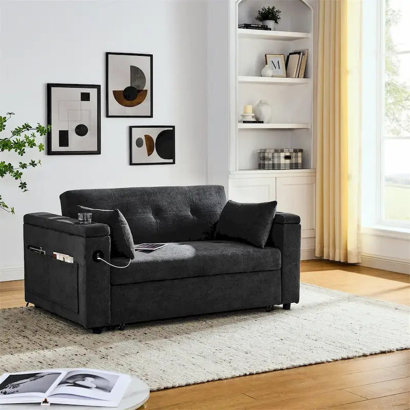 Canapé convertible avec dossier réglable et port USB