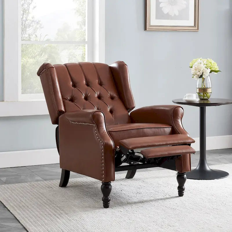 Fauteuil inclinable en cuir reconstitué Walter Brown par Christopher Knight Home