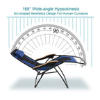 Fauteuil de relaxation zéro gravité XL surdimensionné rembourré avec accoudoirs plus larges et porte-gobelet réglable - N/A