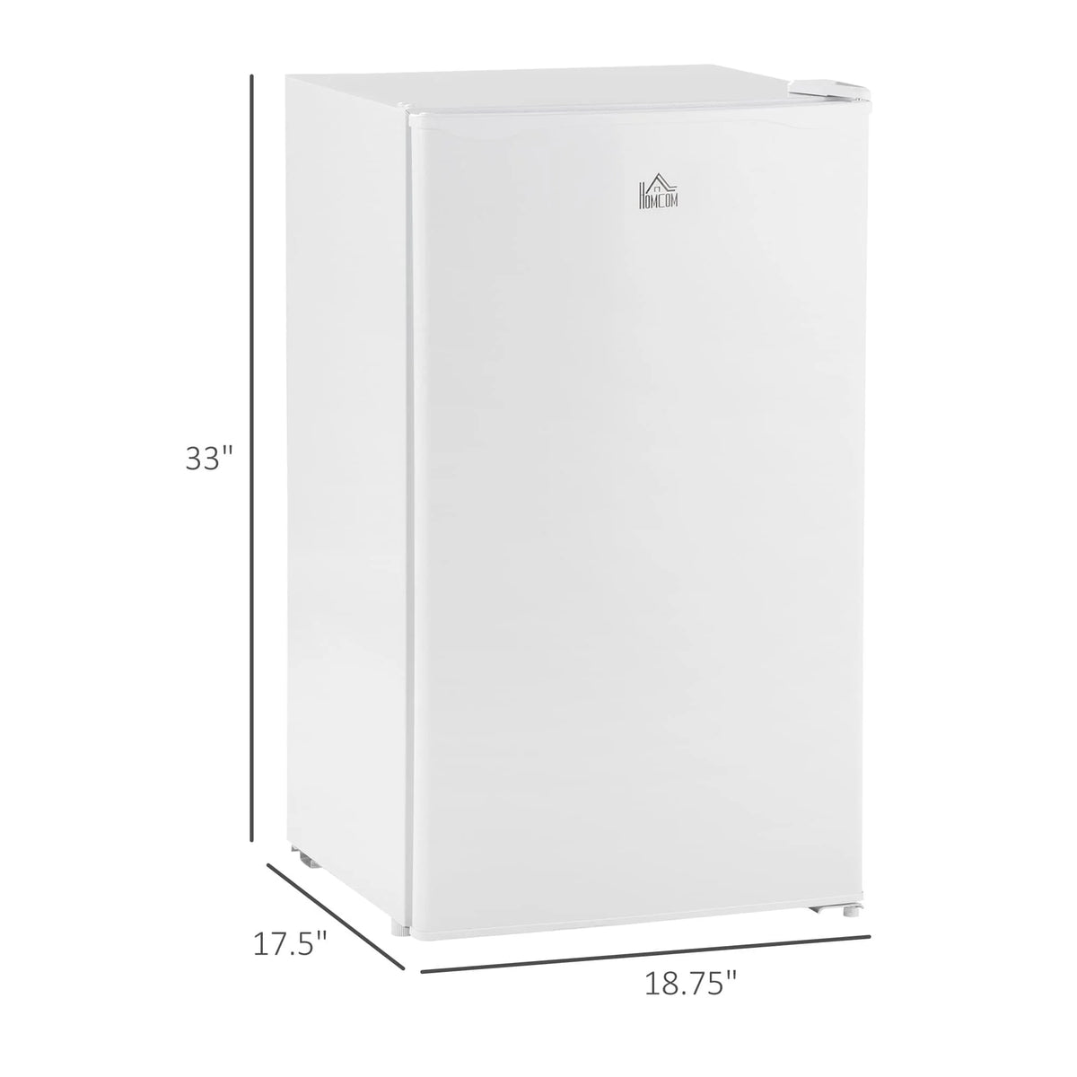 HOMCOM Mini-réfrigérateur de 90,6 L avec congélateur, Réfrigérateur compact à porte unique avec thermostat réglable pour chambre