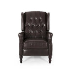 Fauteuil inclinable en cuir reconstitué Walter Brown par Christopher Knight Home