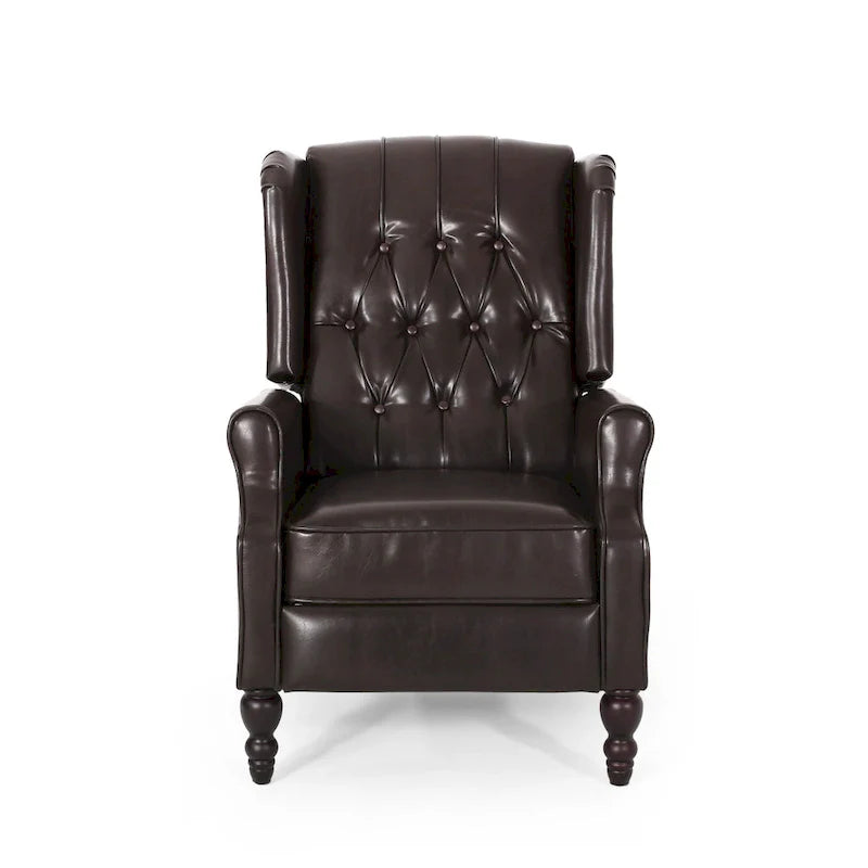 Fauteuil inclinable en cuir reconstitué Walter Brown par Christopher Knight Home