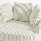 DREAMSIDEA Lot de 2 fauteuils pivotants recouverts de tissu, accoudoirs encastrés