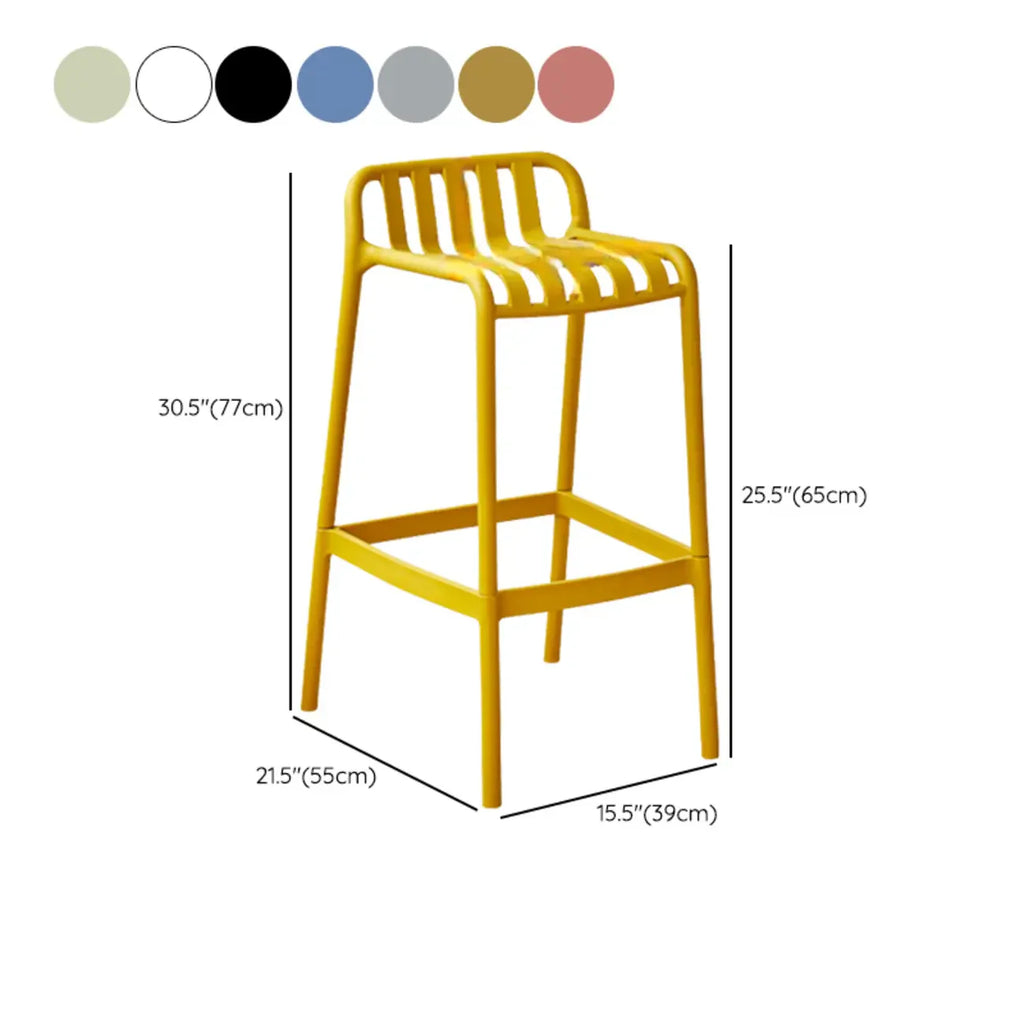 Tabouret de Bar Minimaliste en Plastique pour Intérieur Extérieur