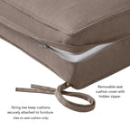 Ensemble de deux coussins d'extérieur haut de gamme Sunbrella pour assise profonde