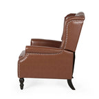 Fauteuil inclinable en cuir reconstitué Walter Brown par Christopher Knight Home
