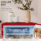 HOMCOM Mini-réfrigérateur de 90,6 L avec congélateur, Réfrigérateur compact à porte unique avec thermostat réglable pour chambre