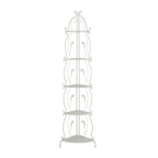 Étagère de Boulanger Pliable Haute à 5 Niveaux en Métal Décoratif pour Intérieur/Extérieur - Or ou Blanc - Roche River Decor