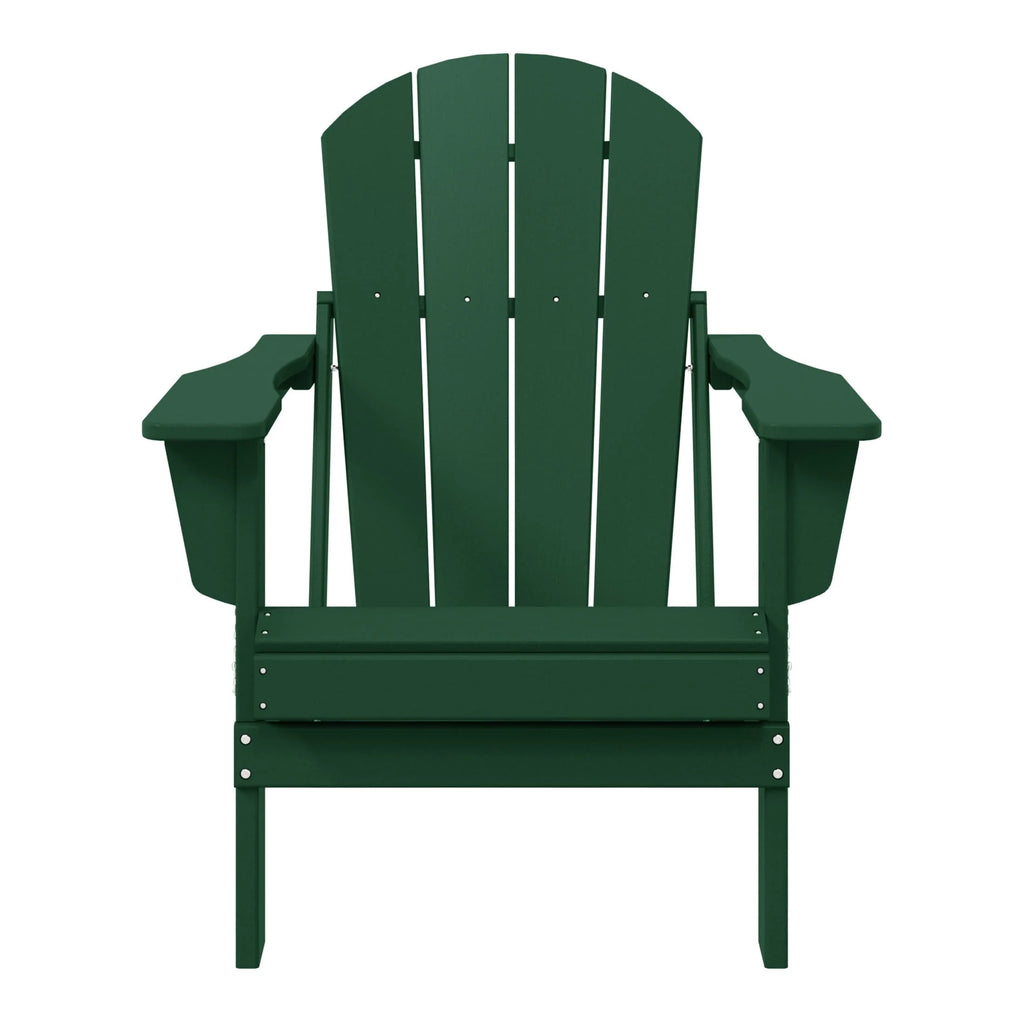 Chaise Adirondack pliante d'extérieur tout temps Polytrends Laguna résistante à la décoloration pour patio