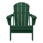 Chaise Adirondack pliante d'extérieur tout temps Polytrends Laguna résistante à la décoloration pour patio