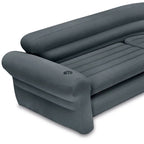 Canapé d'angle gonflable Intex en forme de L avec porte-gobelets, gris (lot de 2) - 26