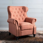 Fauteuil inclinable en tissu touffeté Walder avec têtes de clous par Christopher Knight Home