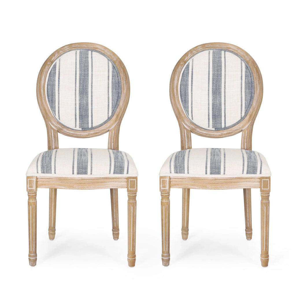 Chaises de salle à manger en tissu de style campagnard français - NH419413