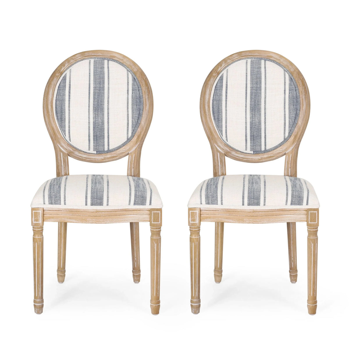 Chaises de salle à manger en tissu de style campagnard français - NH419413