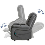 Fauteuil inclinable à plat releveur électrique pour personnes âgées avec massage et chauffage