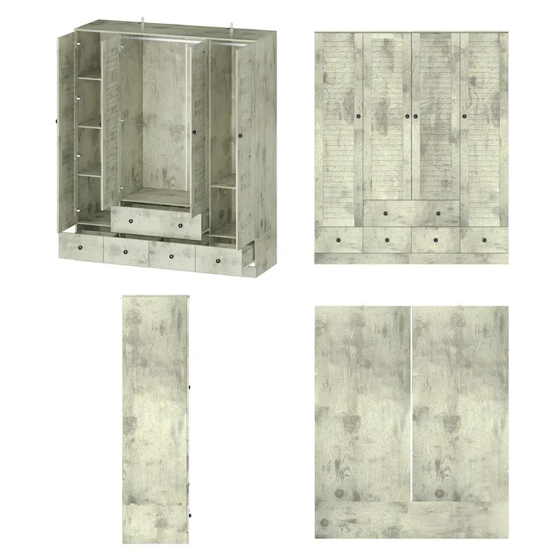 Armoire penderie placard 59L Grande armoire autonome blanche