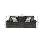 Ensemble canapé, causeuse et fauteuil câlin en velours côtelé à grosses côtes Nason de Roundhill Furniture