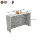Table de bar longue rectangulaire blanche en bois pour salon