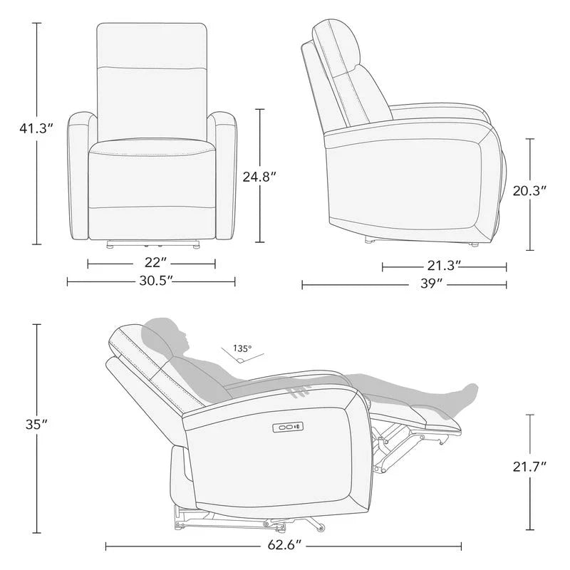 Fauteuil inclinable électrique Lena Zero Wall Hugger