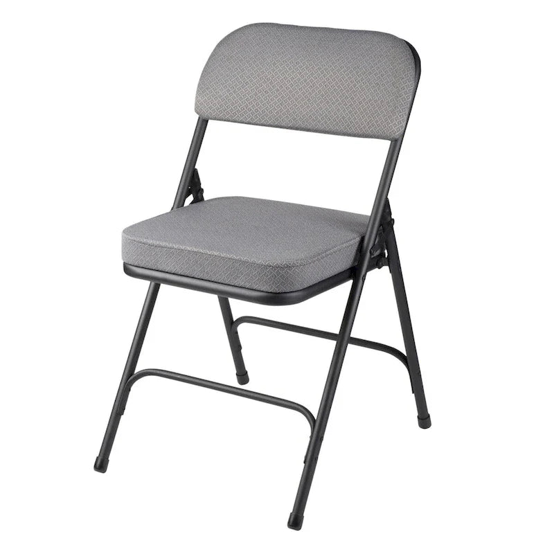 Chaise pliante de luxe matelassée en tissu de la collection Bernadine de Hampden Furnishings, lot de 2