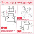 Fauteuil inclinable pour enfants Gymax Canapé ergonomique en cuir avec repose-pieds