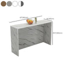 Table de bar longue rectangulaire blanche en bois pour salon