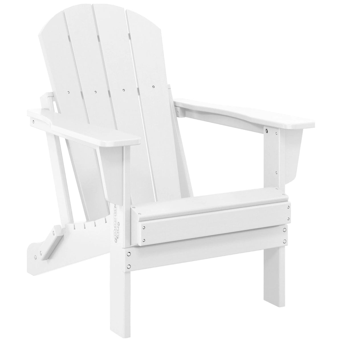 Chaise Adirondack pliante d'extérieur tout temps Polytrends Laguna résistante à la décoloration pour patio