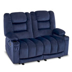 Causeuse inclinable électrique MCombo avec fonction chauffage et massage, en tissu PR648