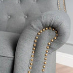 Fauteuil inclinable en tissu touffeté Walder avec têtes de clous par Christopher Knight Home