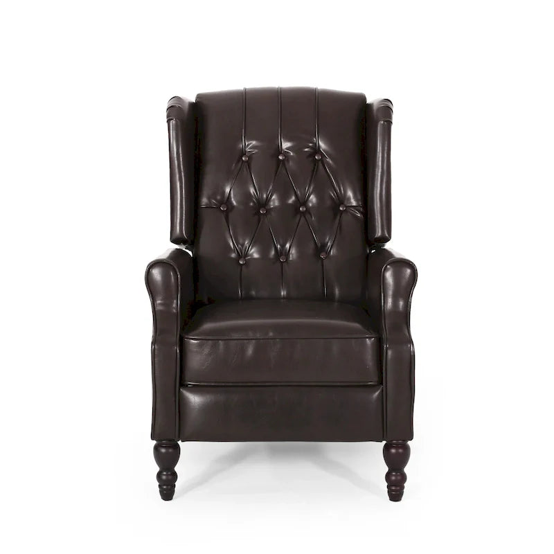 Fauteuil inclinable en cuir reconstitué Walter Brown par Christopher Knight Home