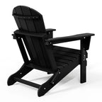 Chaise Adirondack pliante d'extérieur tout temps Polytrends Laguna résistante à la décoloration pour patio