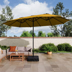 MAISON ARTS Grand Parasol Double Face de 4,5 m avec Base Incluse pour Patio