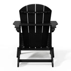 Chaise Adirondack pliante d'extérieur tout temps Polytrends Laguna résistante à la décoloration pour patio
