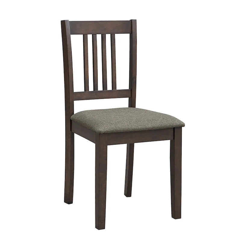 Ensemble Table et Chaises de Salle à Manger Carrée en Bois, Table à Manger Décontractée avec 4 Chaises de Salle à Manger Rembourrées pour Coin Repas de Cuisine