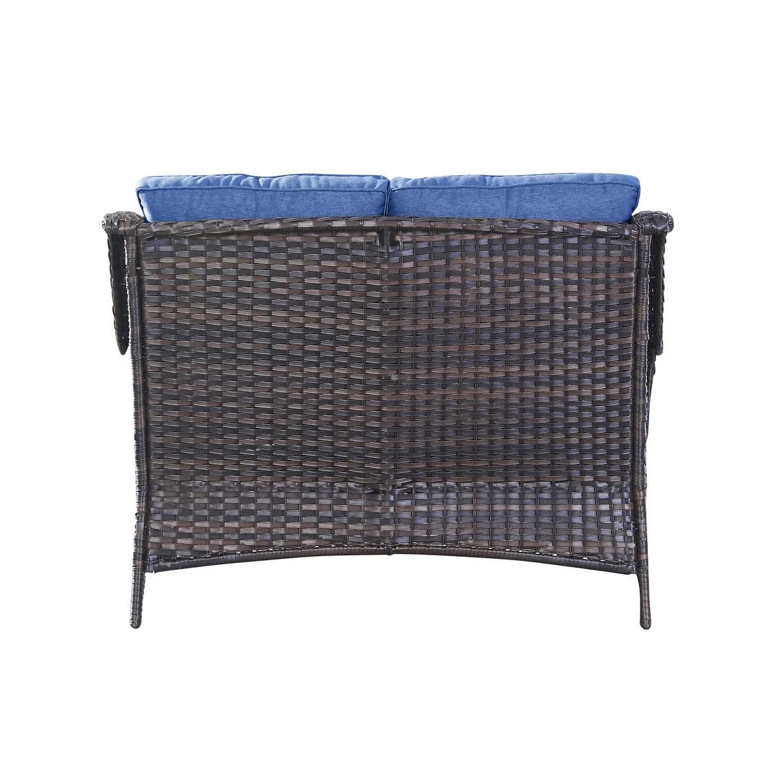 Gymojoy Canapé d'extérieur deux places en rotin Wicker Sofa Set