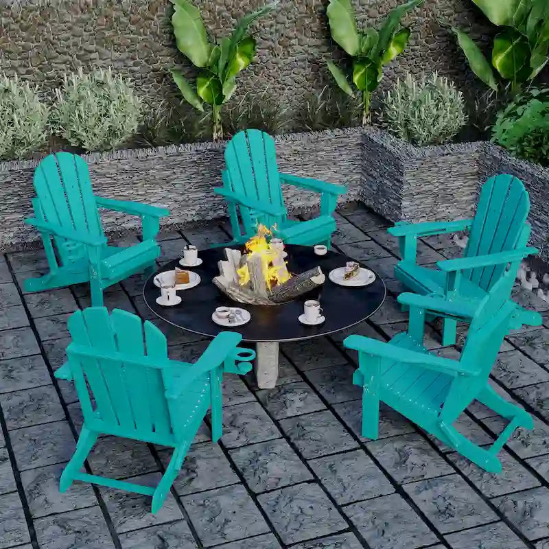 Chaise Adirondack pliante d'extérieur avec porte-gobelet